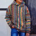 Men'S Merino Wool Knit Cozy Hooded Sweater elevenforest