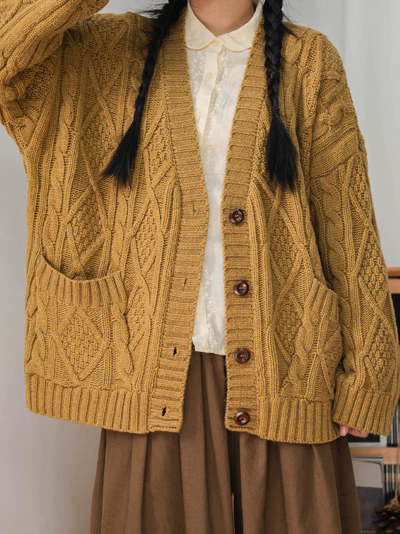 Winter Knitted Button Loose Sweater Cardigan