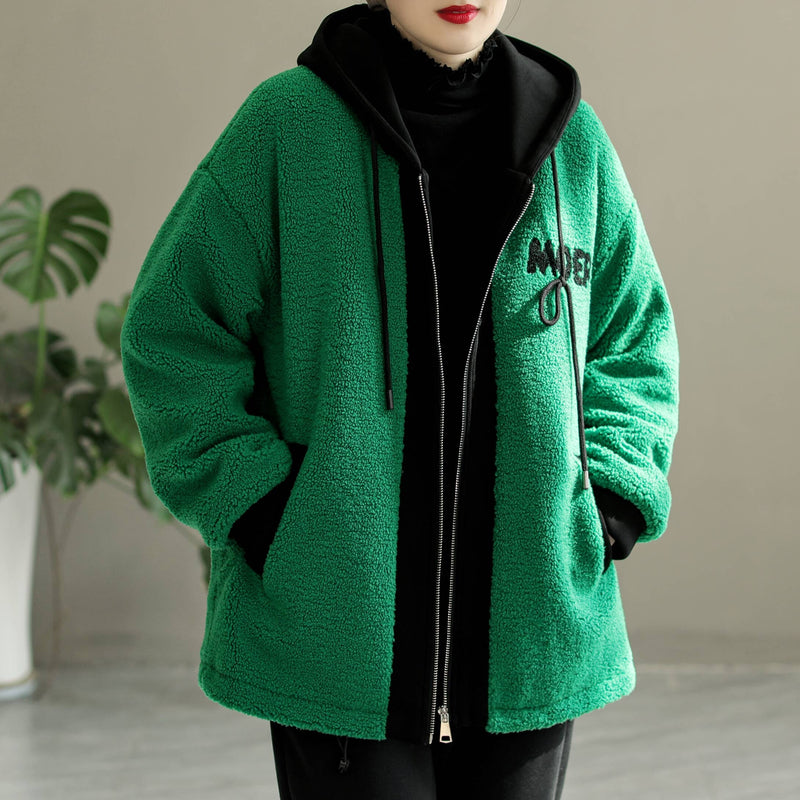 Winter Berber Fleece Patchwork Coat