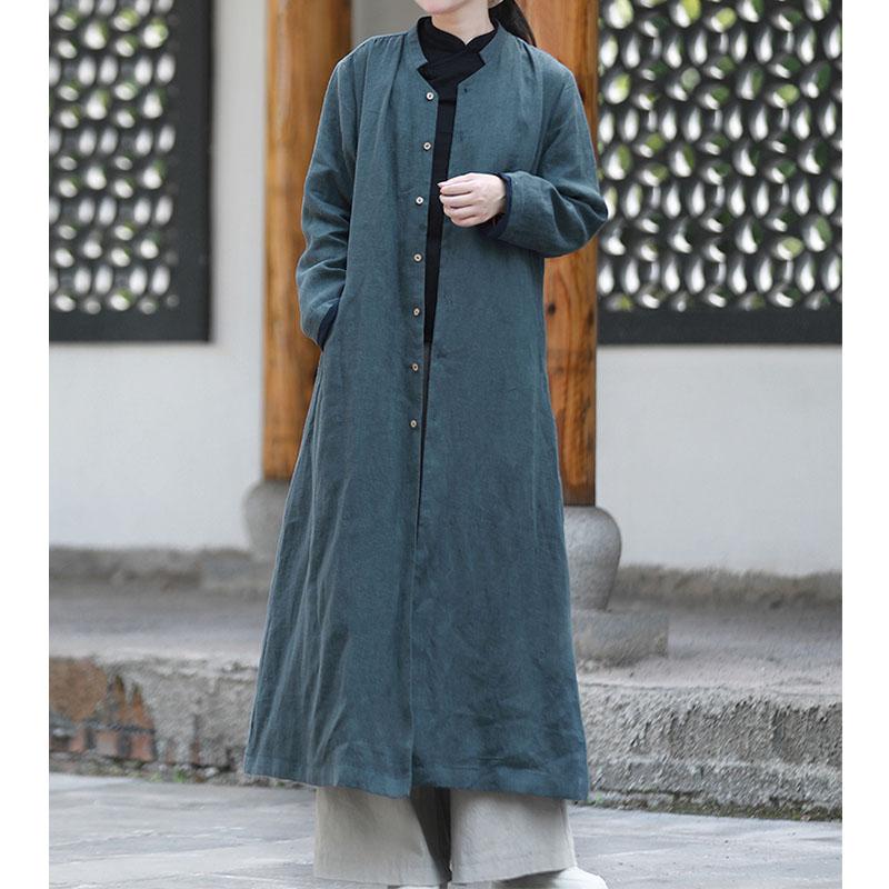 Autumn Loose Cotton Linen Long Coat