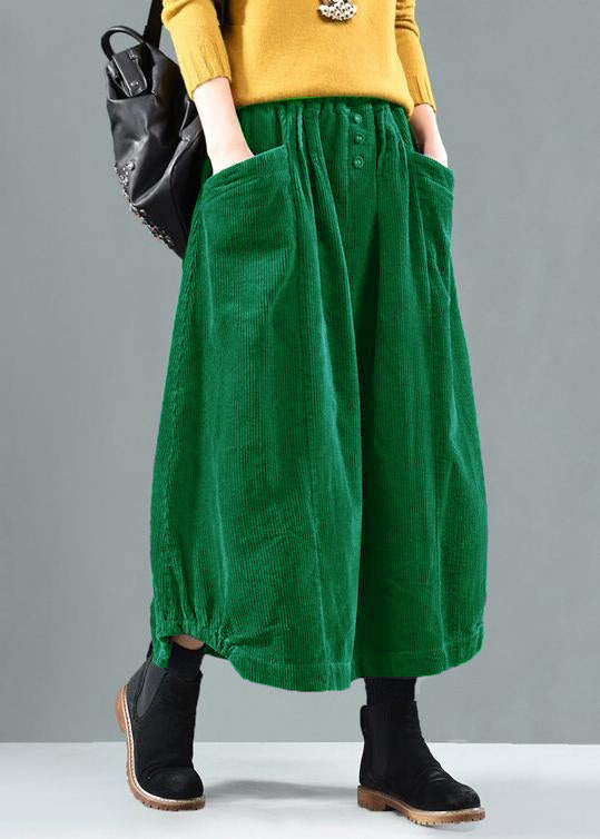 Elastic Waist Pockets Spring Wardrobes Tutorials Green Skirt