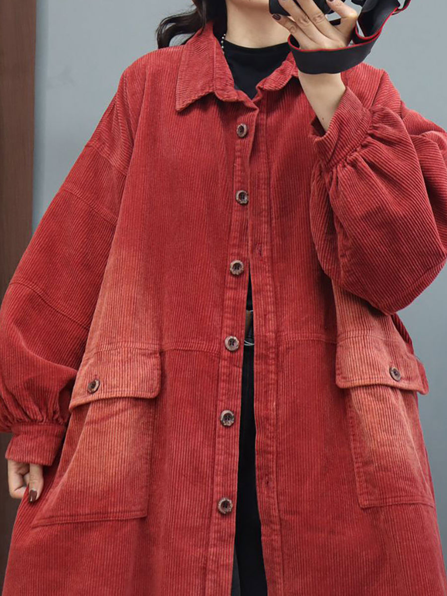 Winter Loose Lantern Sleeve Mid Length Coat