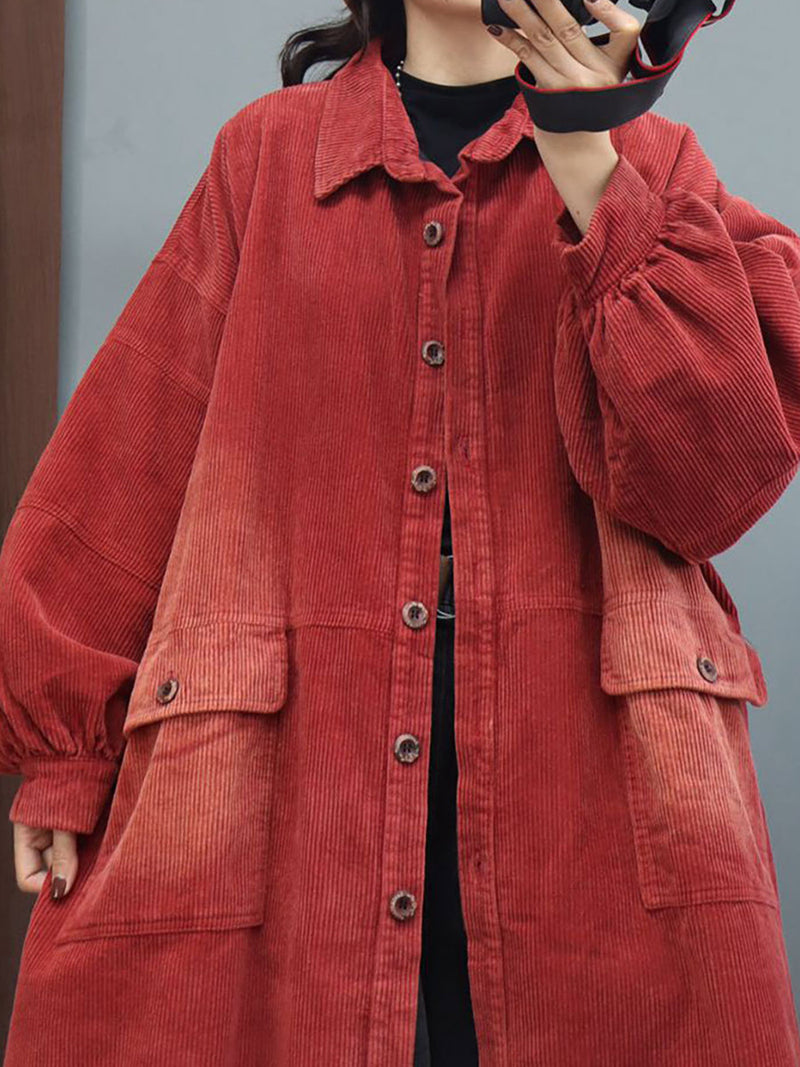 Winter Loose Lantern Sleeve Mid Length Coat