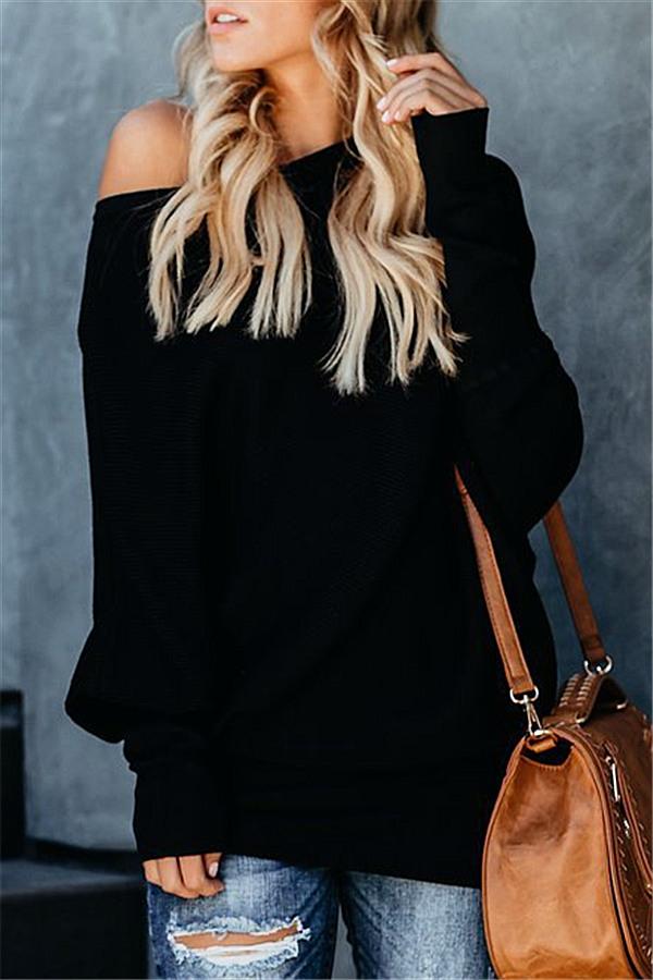 Color Drop Shoulder Sweater