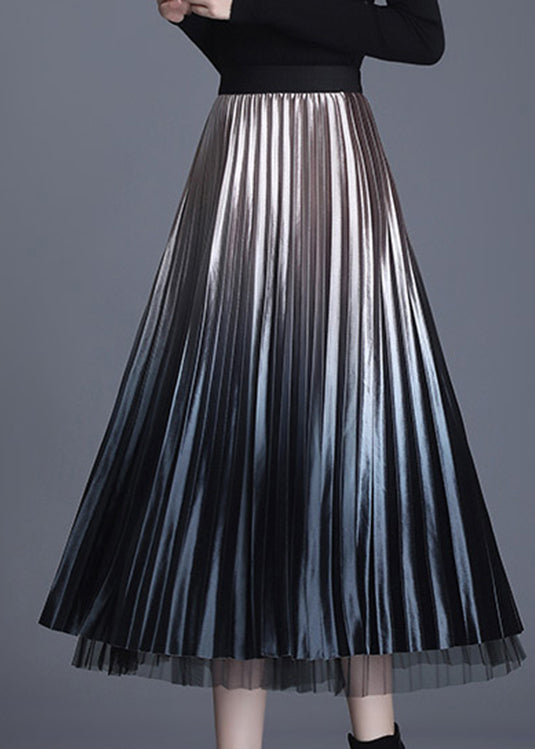 Champagne Tulle Patchwork a Line Fall Wear on Both Sides Skirts