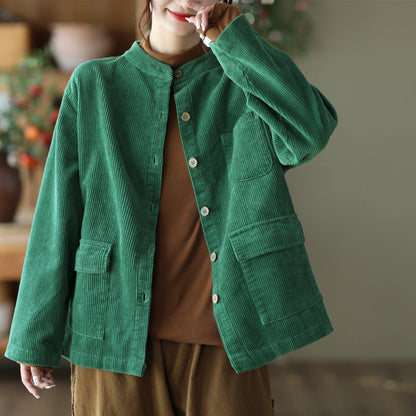 Cotton Corduroy Pocket Stripe Jacket