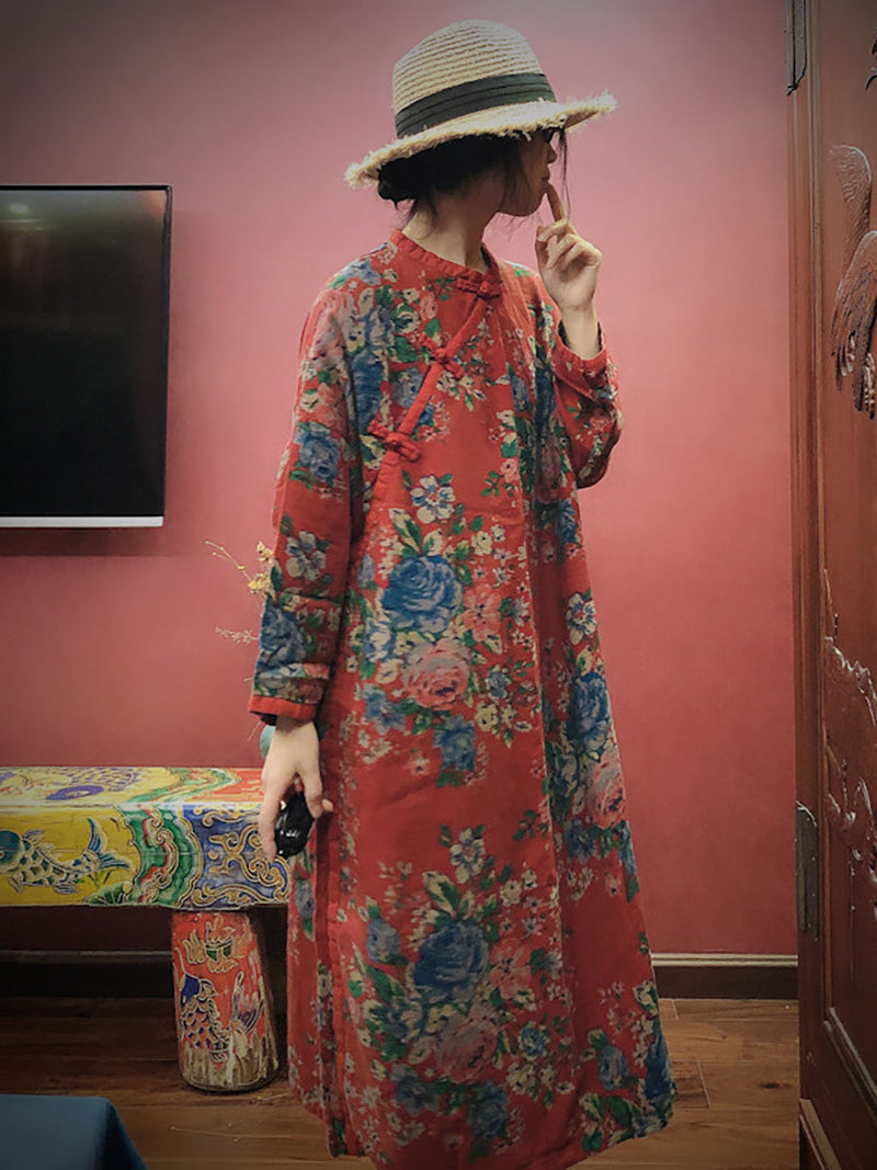 Cotton Print Loose Dress