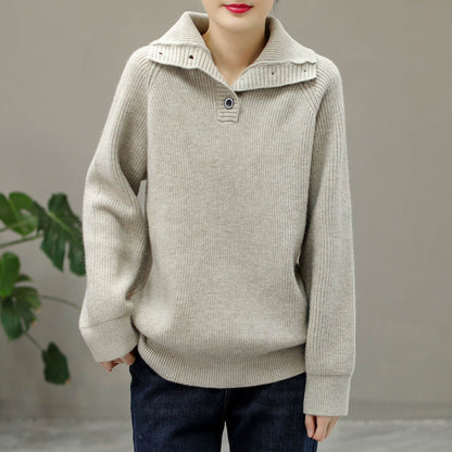 Winter Spring Loose Knitted Turtleneck Sweater