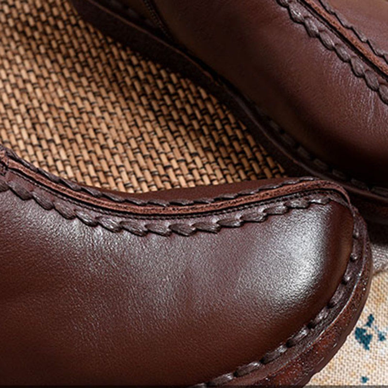 Leather Style Soft Ankle Boots ( Added Plush Styles)
