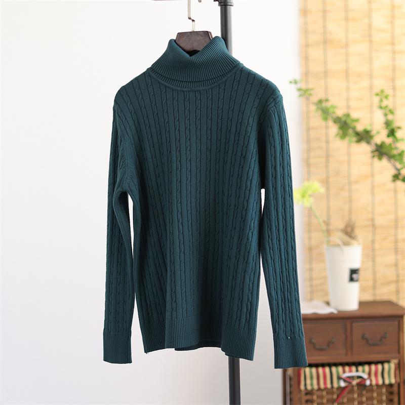 Winter Turtleneck Color Knitted Sweater