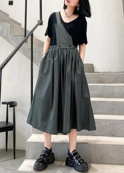 Summer Unilateral Strap Skirt Skirt + T-shirt Two-piece Suit