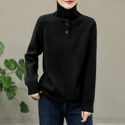 Winter Spring Loose Knitted Turtleneck Sweater