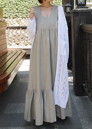 Diy Ruffles Cotton Summer Quilting Dresses Inspiration Light Gray Dress