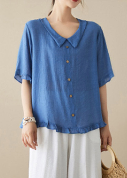 Blue Peter Pan Collar T Skirt Summer
