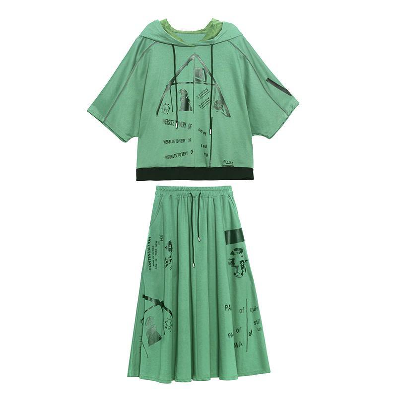 New Color Geometry Spring Explosion Street Guard Two Piece Skirt