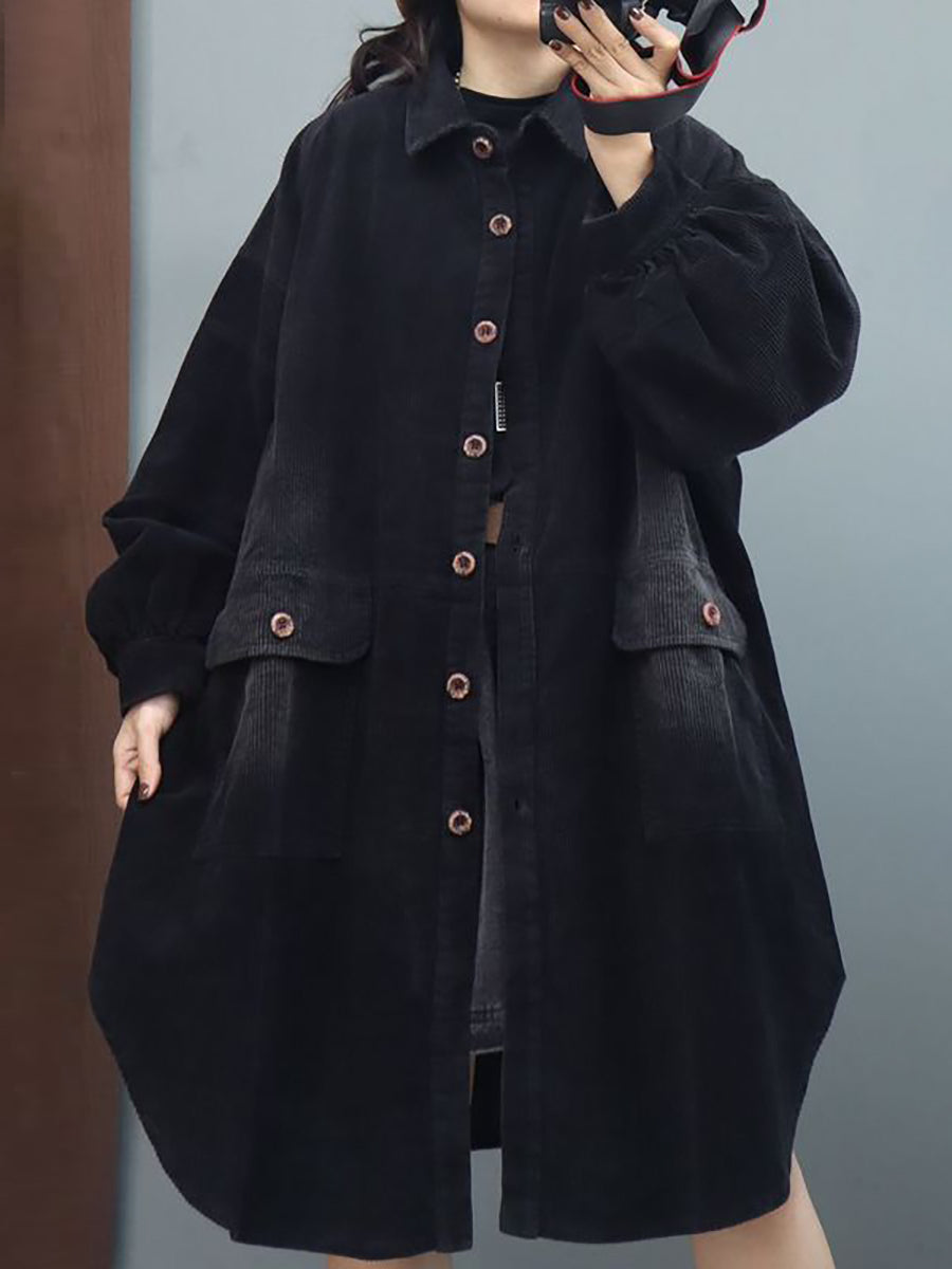 Winter Loose Lantern Sleeve Mid Length Coat