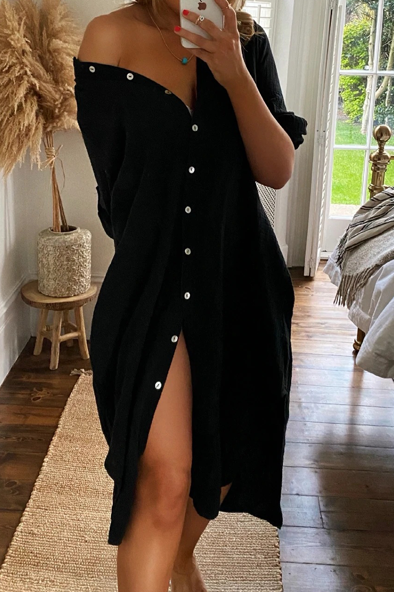 Long Sleeve Maxi Shirtdress
