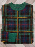 Vintage Plaid Cozy Knit Sweater artswardrobe
