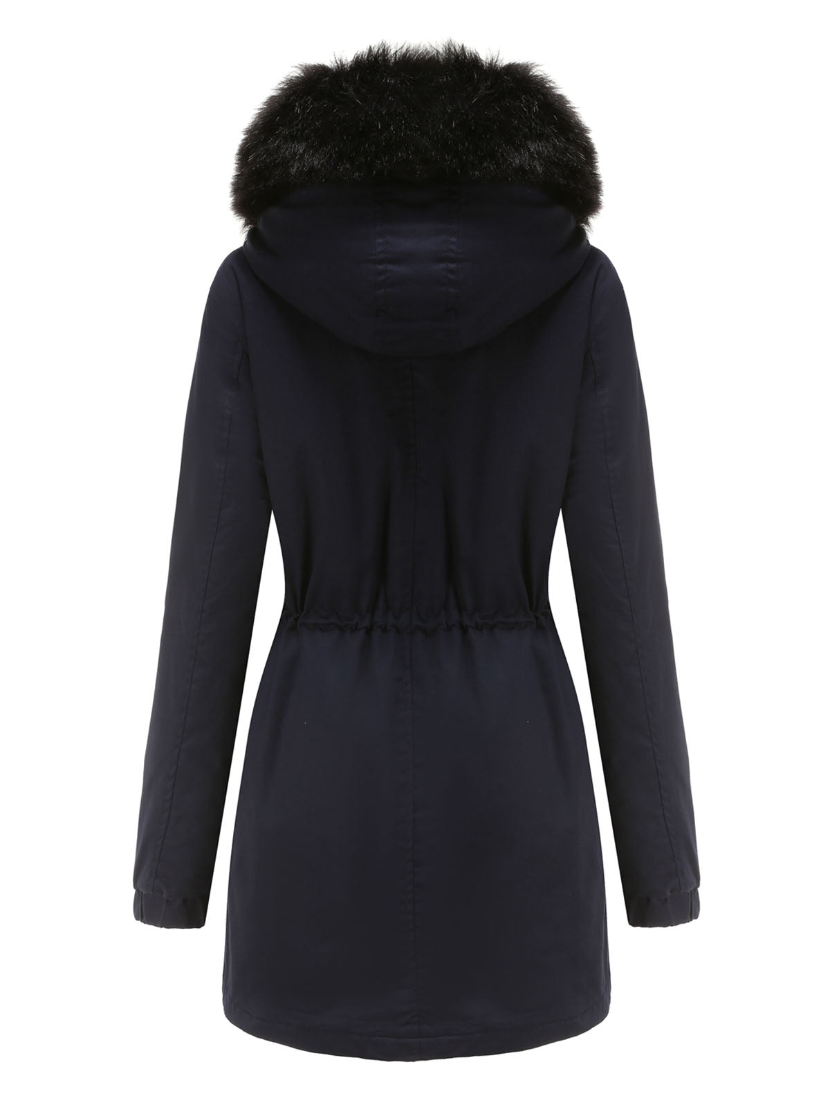 Parka Coat Street Plush Winter Hoodie Coat Color Oversized Fur Warm Coat