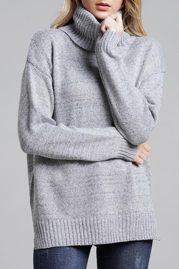 Knit High Neck Loose Sweater