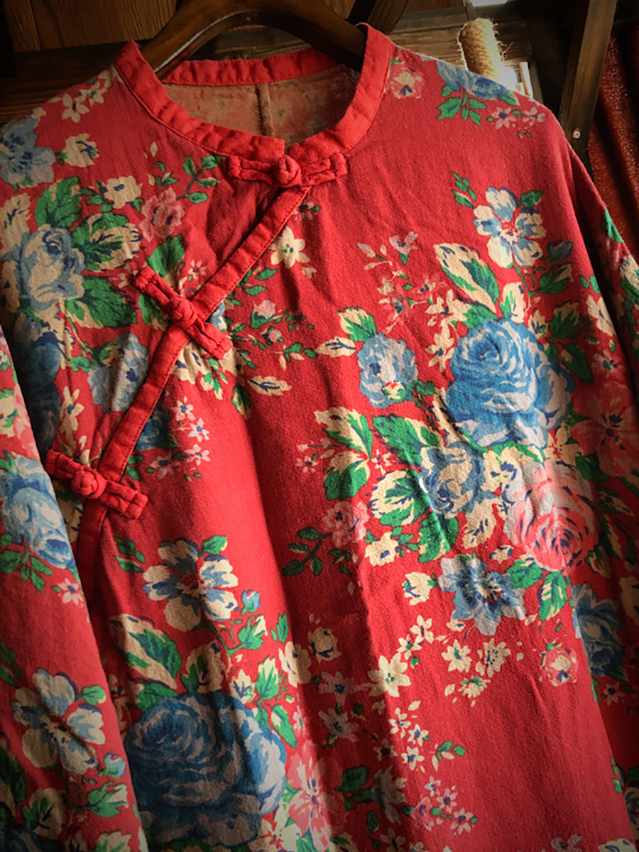 Cotton Print Loose Dress