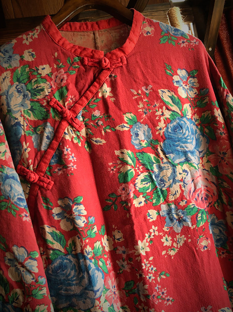 Cotton Print Loose Dress