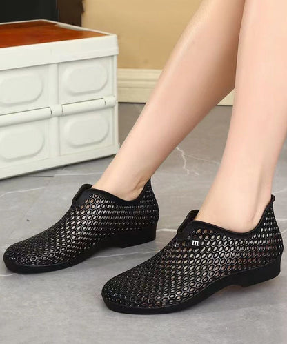 Versatile Yellow Hollow Out Walking Sandals