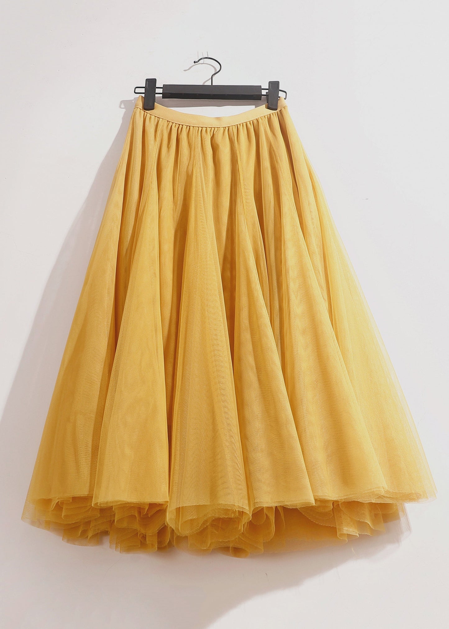 Loose Grey Elastic Waist Tulle Skirts Summer