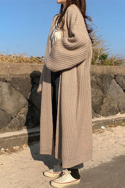 Loose Long Knitted Sweater Coat