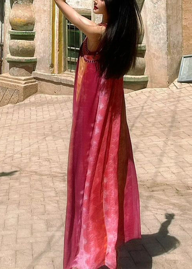 Tie Dye Vacation Dresses Sleeveless