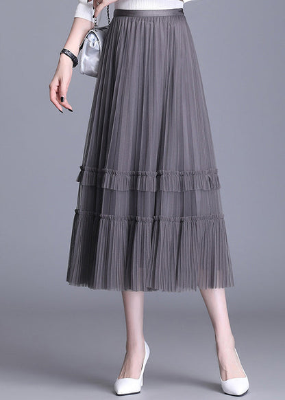 Black Tulle Tiered Fall Wear on Both Sides Skirt