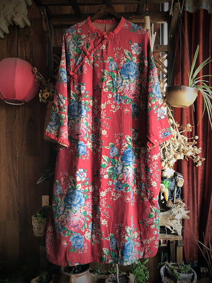 Cotton Print Loose Dress