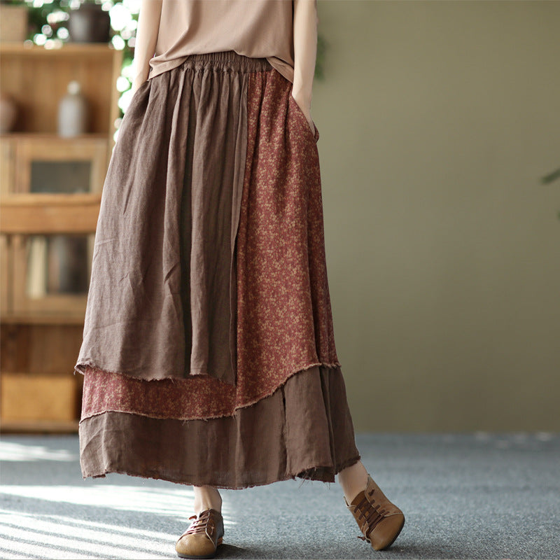 Heavy Industry Irregular Print Skirt
