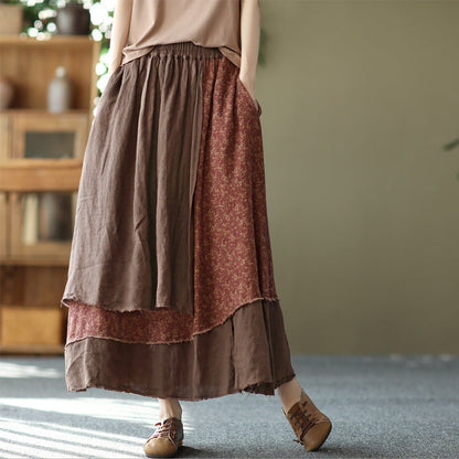 Heavy Industry Irregular Print Skirt