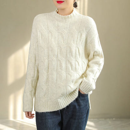 Autumn Winter Loose Knitted Sweater