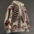 Halloween Skull Men's Knitted Warm Hooded Sweater artswardrobe