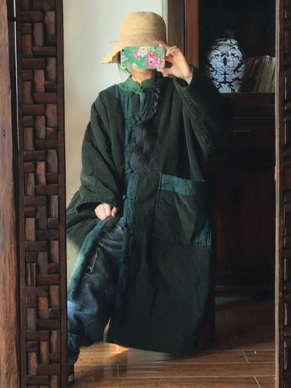 Spliced Mid Length Baggy Padded Coat