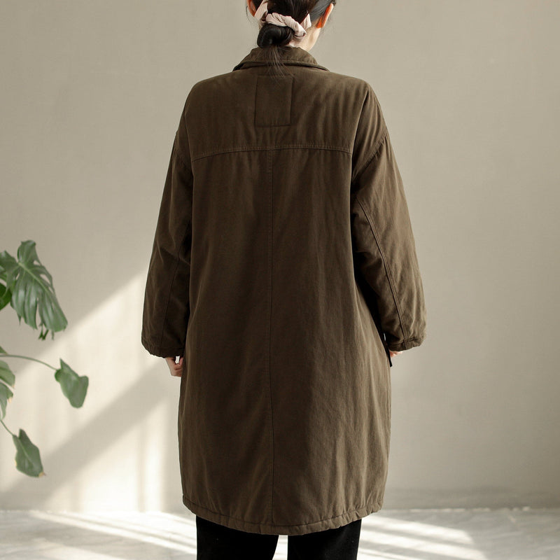 Winter Cotton Quilted Loose Overcoat