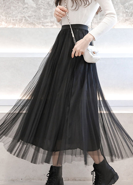 Organic Black Brief Circle Fall Skirt