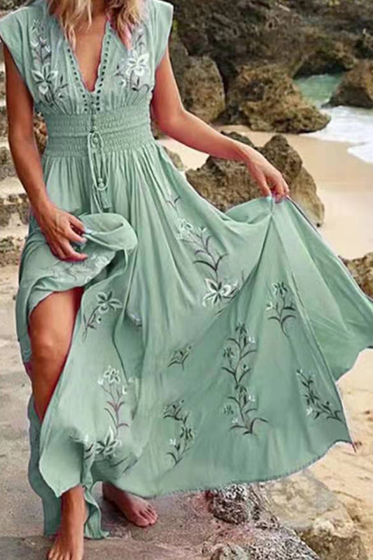 V Neck Cake Dresses(4 Colors)
