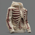 Men's Halloween Skeleton Art  Knit Hooded Sweater artswardrobe