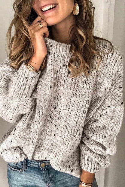 Pure Colour Round Neck Sweater