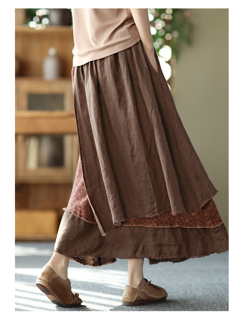 Heavy Industry Irregular Print Skirt