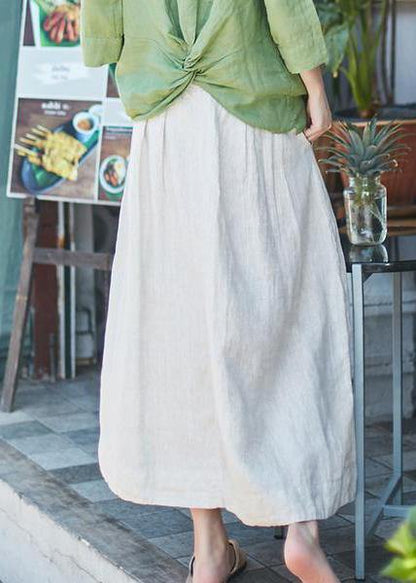 Organic Linen Skirt Boutique Linen A-line Skirt