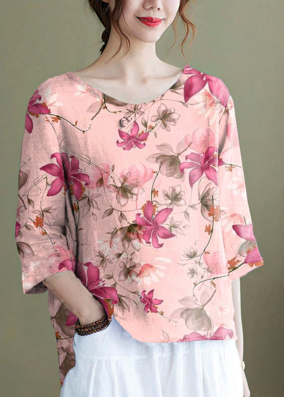 Diy Purple Embroidered Side Open Half Sleeve Top