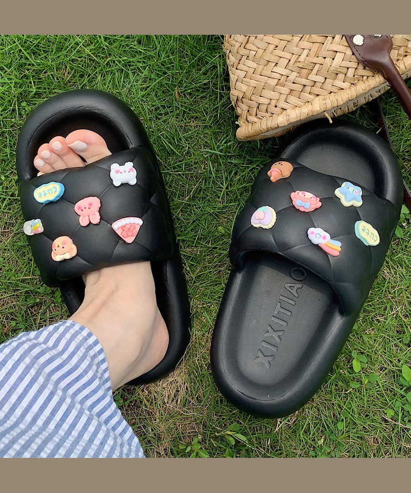 Platform White Soft Comfortable Cartoon Slippers Shoes