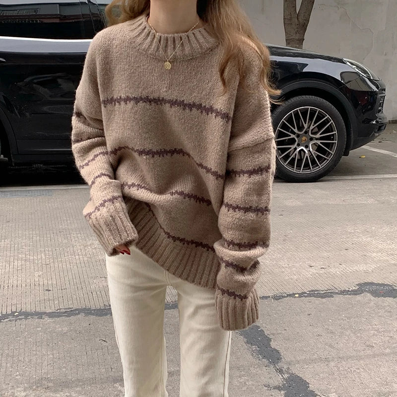 Lidia® | Cozy striped sweater for women