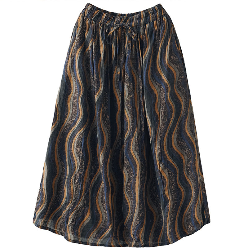-print Elasticated Waist Skirt
