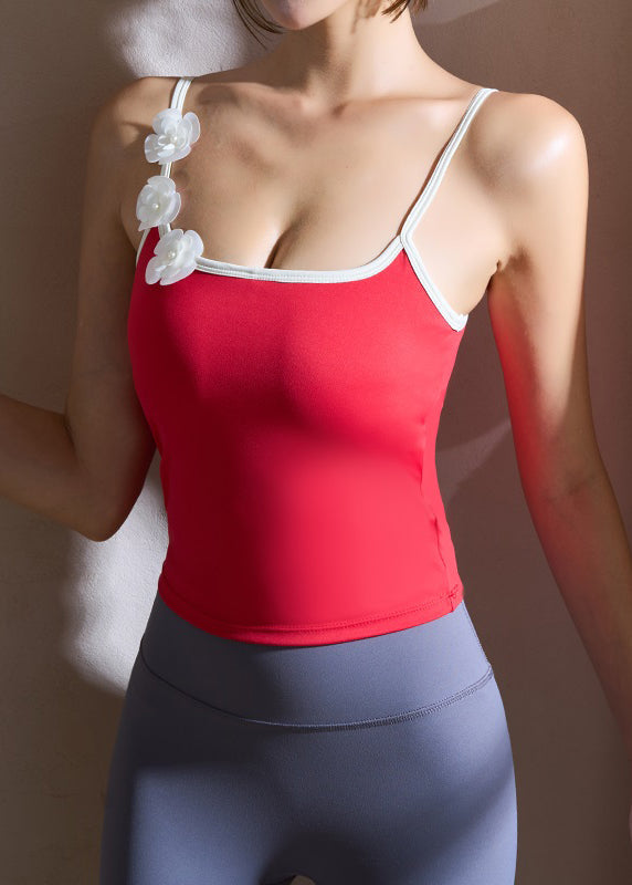 Red Yoga Wrap Top