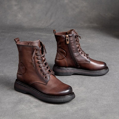 Autumn Winter Retro Leather Boots
